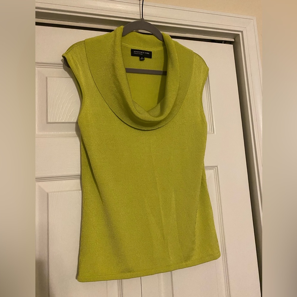 Jones New York cowl neck sleeveless sweater sz M